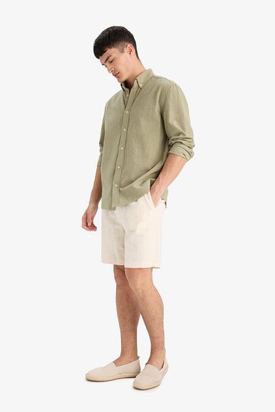 DeFacto Regular Fit Textured Bermuda Shorts E2234Ax25Sm