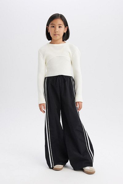 DeFacto Girl's Elastic Waist Wide Leg Wide Leg Pants D8485A825Sp