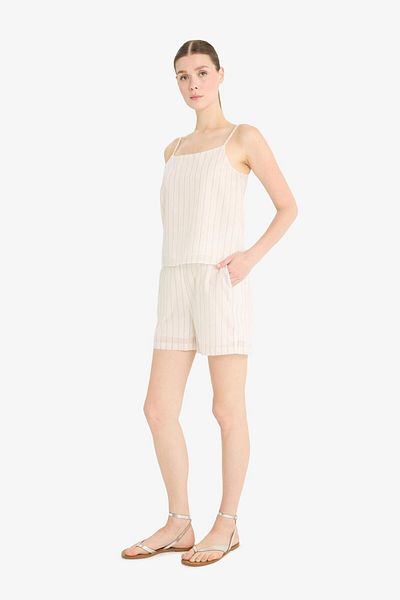DeFacto Pantaloni scurți cu talie înaltă și buzunare cu picioare drepte F0465AX25SM