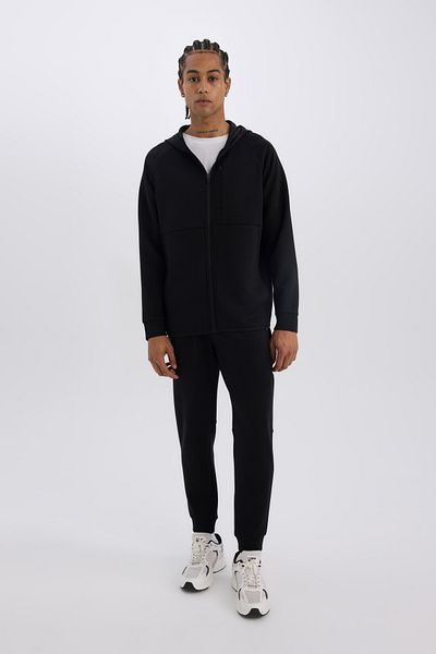 DeFacto Slim Fit Scuba суичър с качулка и цип A6956ax23au