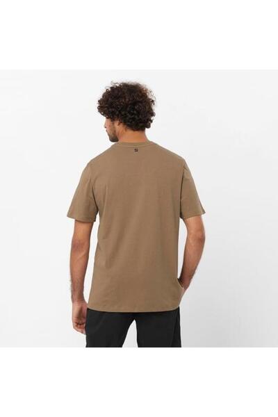 Salomon LC2218800 Running Graphic SS Tee T-Shirt Ανδρικό Τ-Shirt ΚΑΦΕ