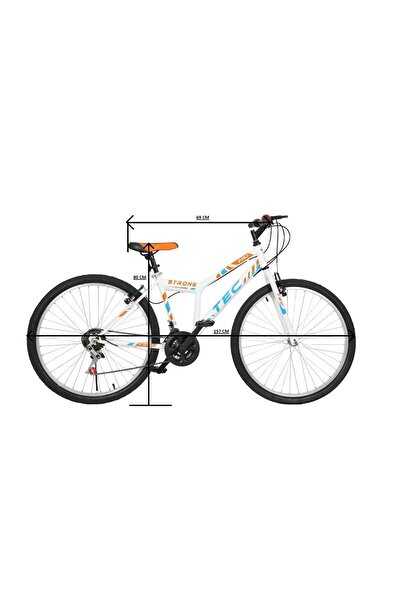 Belderia Bisiklet Strong 24" Jant 21 Vites Erkek Dağ Bisikleti Beyaz - Turuncu
