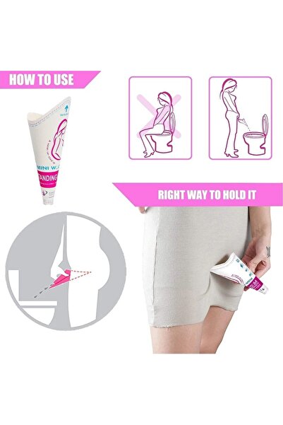 Famed Standing Urinal Device for Women's Pregnant Patients, 20 Pcs with Single Use Bag
