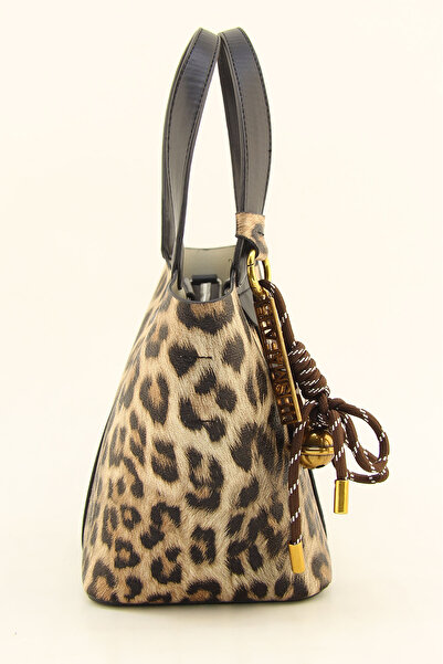 HNB Women's Leopard Mini Bucket Bag