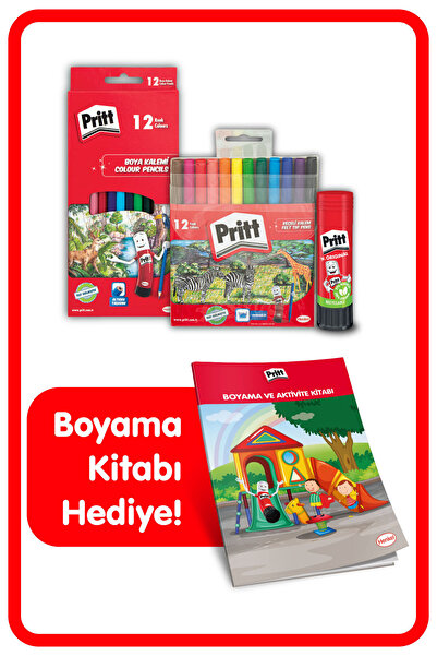Pritt Boyama Kitabı Hediyeli Pritt Seti