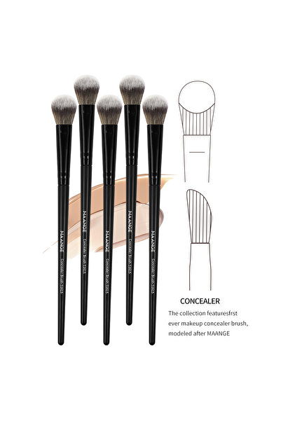 Choice مجموعة فرش المكياج من مانج، 5 قطع، كريم أساس، خافي عيوب، كونتور، أحمر ...