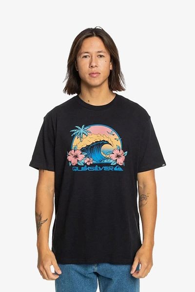Quiksilver Tricou negru pentru bărbați Riding Today Tricou pentru bărbați Eqyzt07676