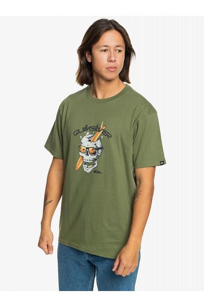 Quiksilver One Last Surf Ss Men's Green Casual Style T-Shirt Eqyzt07674-17036