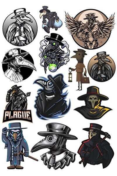 Reysa Tasarım مجموعة ملصقات Scary Man مكونة من 13 قطعة للهاتف والكمبيوتر اللو...