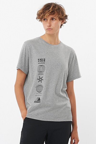 Salomon LC2233 Дамска тениска с лого Combo SS Tee W, сива