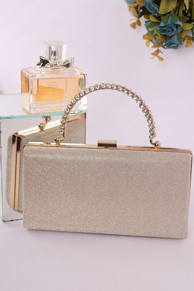 weem bag Elysara EB0750 | İNCİ SİM GÖZ ALICI KARE TAŞ SAPLI ABİYE ÇANTA