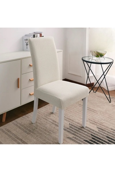 HaNemCe Husa scaun Lycra de culoare crem - Lavabila 1 bucata