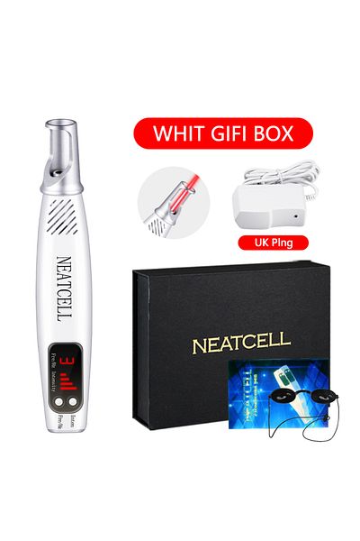 Choice Red-with-box-UK Picosecond Laser Pen Red and Blue Light Treatment Tattoo Scar Mole Freckle Pen Acne
