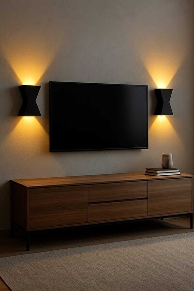 laaysa 3D Design Zaman Pilli Dekoratif Duvar Aydınlatması Aplik Gece Lambası (SİYAH- GÜNIŞIĞI)