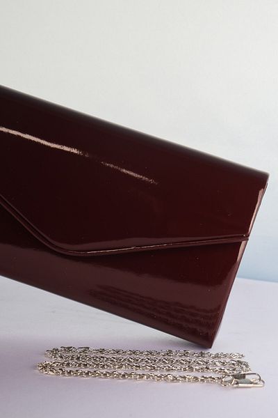 weem bag Geantă de damă Venezia plic cu nervuri din piele lacuită Weembag