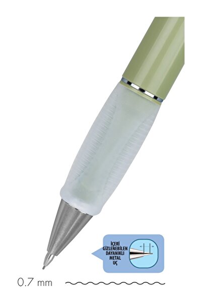 Serve Deep Natural Colors 0.7mm Mekanik Kurşun Kalem - Yaprak Yeşili