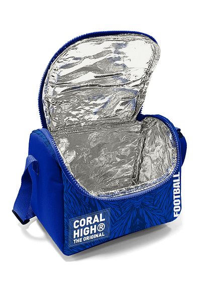 Coral High 22797 ДЕТСКА ТЪМНОСИНЯ ТЕРМО ЧАНТА ЗА ОБЯД С ШАБЛОН НА ФУТБОЛНА ТОПКА SAX