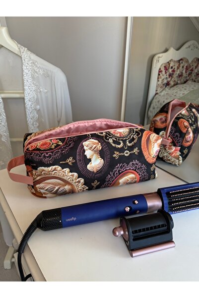 BABY KANGAROO حقيبة تصفيف الشعر مقاس Xl منقوشة للنساء باللون البيج - حقيبة تن...