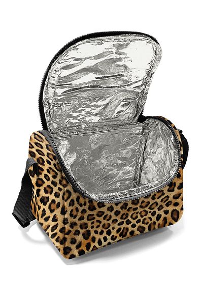 Coral High 22781 Kids Brown Leopard Pattern Thermo Lunch Bag