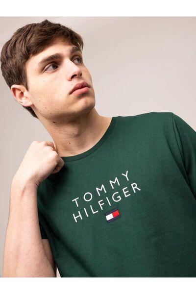 Tommy Hilfiger - Logolu erkek tişörtü