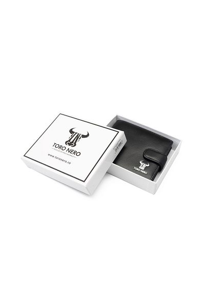 Toro Nero Portofel bărbătesc din piele naturală, negru, Vita Varia, protecție RFID