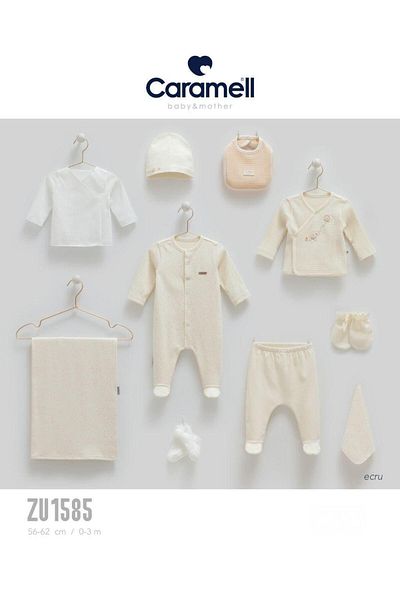 Caramell Barbosa 100% Cotton Filli 10-Piece Baby Hospital Release Set (56-62 cm) New Season