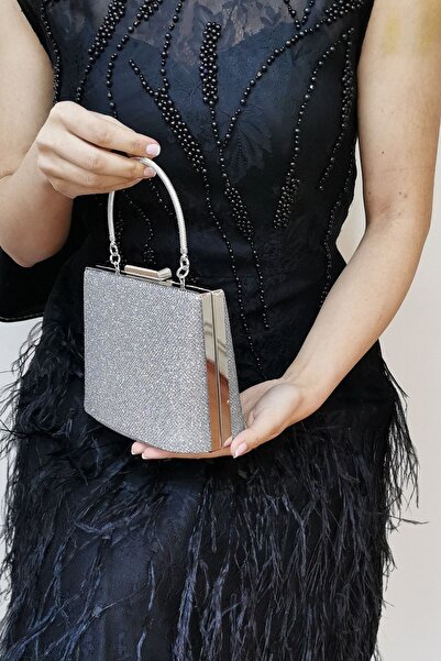 NAZART Geanta de rochie de seara afumata Cupra