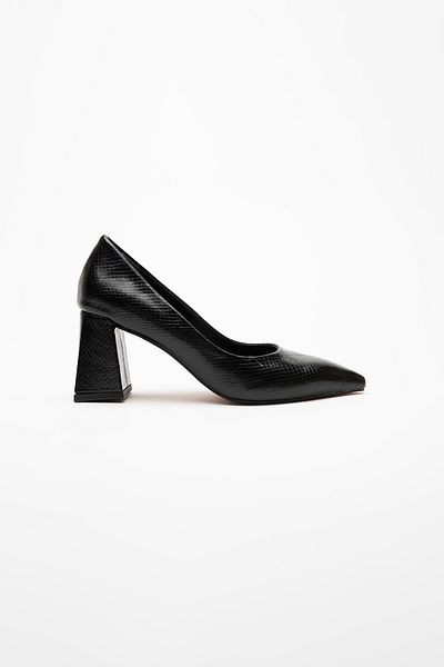 Sister in Love Charlotte Snake Pattern Stiletto - Thick Heel