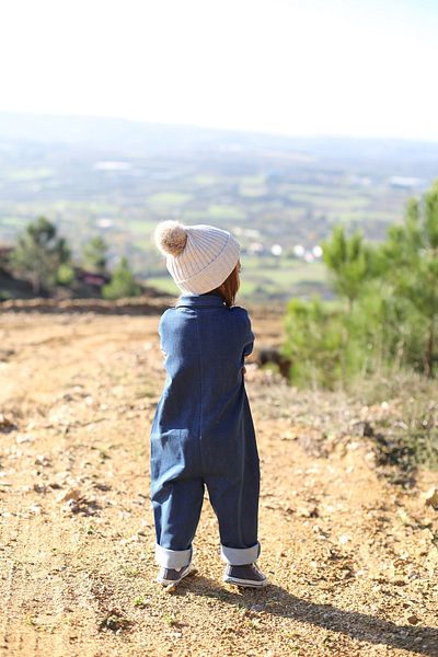 Catz Kids Ολόσωμη φόρμα με γαλάζιο γιακά και 3 τσέπες
