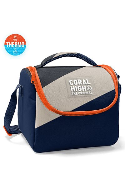 Coral High 22793 Kids Dark Blue Dark Gray Beige Thermo Lunch Bag