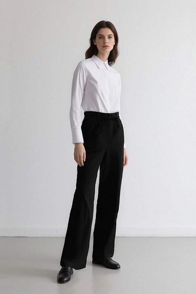 DeFacto Afra X Wide Leg Fabric Pants Three Pockets Regular Waist Standard Length Tyc6616Bee0580B7Ddef7D803