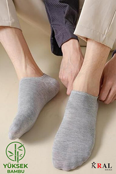 KRAL SOCKS Ανδρικά Snikers (6 ΖΕΥΓΑ) Κάλτσες από μπαμπού χωρίς ραφές, υφασμένες και ανθεκτικές στον ιδρώτα