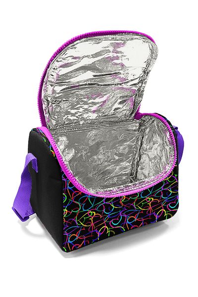Coral High 22770 Kids Multicolor Heart Pattern Thermo Lunch Bag