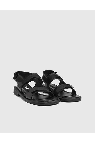 İLVİ Damita Genuine Leather Black Women's Sandals