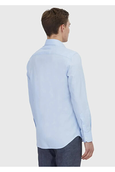 Ramsey Світло-блакитна пряма класична сорочка з 100% бавовни
