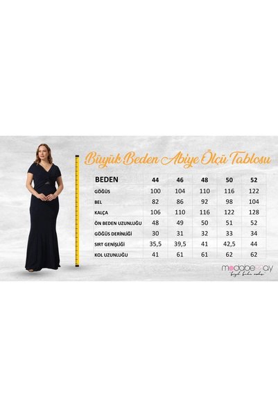 Moda Berray 1277 Işlemeli Saçaklı Büyük Beden Uzun Abiye Lacivert