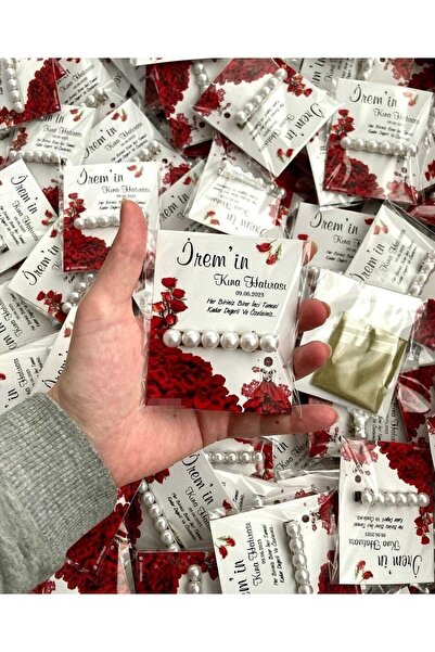 Niltrdesign 24 Adet Kına Hediyelik , Toka ve Kına Seti