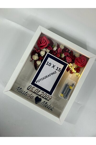 Hometaş Ev Ürünleri 25X30 FOTO + İSİM + LED HEDİYELİ 10X15 FOTOĞRAF BÖLÜMLÜ D...