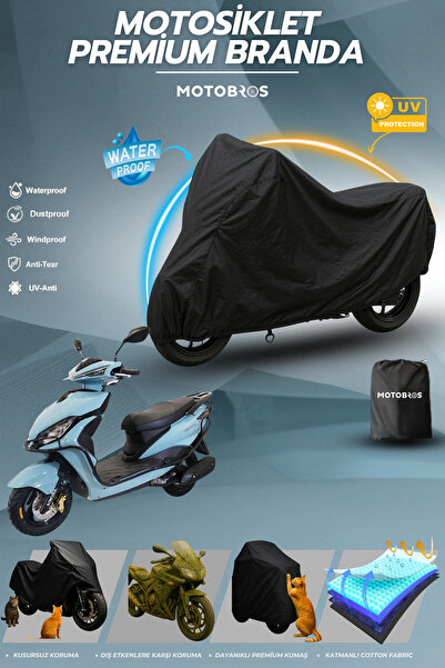 Motobros قماش القنب للدراجات النارية Arora Freedom أسود مقاوم للماء ومتين (أع...