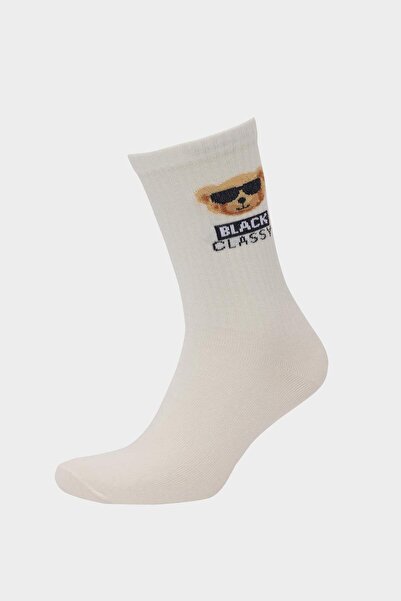 DeFacto Ανδρικές άνετες ελαστικές 2 τεμαχίων βαμβακερές μακριές κάλτσες D9647AXNS