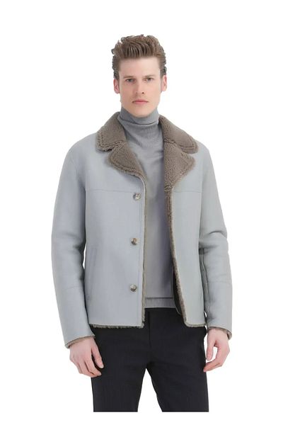 Ramsey Gray Leather Coat