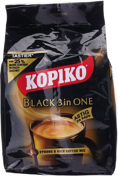 Kopiko Kopiko Black Strong & Rich 3 in 1 Coffee 10 x 25g Pack - 1 Piece