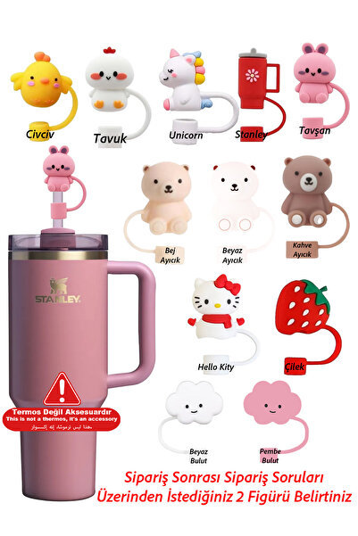 Stanley Quencher Compatible 2 Pieces Shaped Straw Accessories