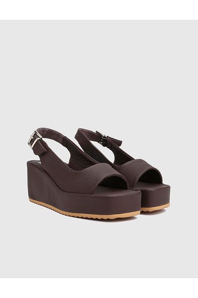 İLVİ Latanya Genuine Leather Women's Brown Heeled Sandals