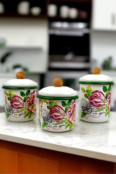 İnci Emaye Enamel Jar with Lid-1 /-1.3 / -1.5 Liter-Spice Jar, Dowry, Yogurt Fermentation, Multi-Purpose Jar
