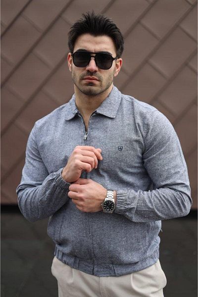 modamtn Men's Cotton Linen Fabric Jacket
