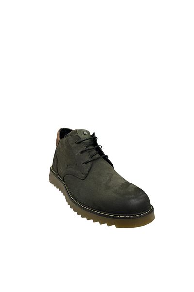JAMES FRANCO 6210 44858 Anthracite Genuine Leather Men's Boots Khaki Green