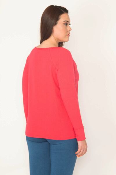 Şans Γυναικεία μπλούζα με κουμπάκι με κουμπάκι Fujya μπροστινή πατιλέτα Lycra 65n32638