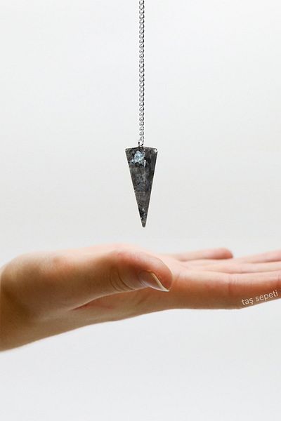 TAŞ SEPETİ Natural Labradorite Stone Pandul Pendulum
