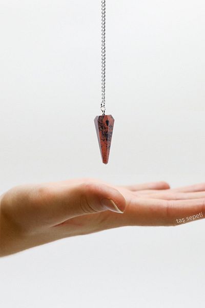 TAŞ SEPETİ Mahogany Obsidian Natural Stone Mahogany Pendulum Pendulum
